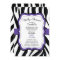 Modern Zebra Print Girls Baby Shower Invitation