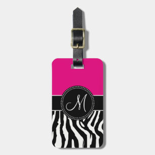 Modern Zebra Print Luggage Tag