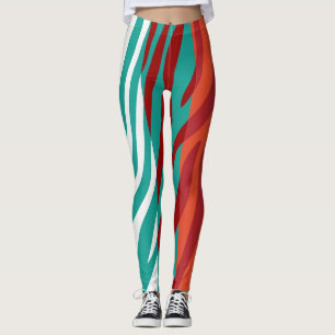 Modern Zebra Print Pattern #16 Leggings