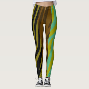 Modern Zebra Print Pattern #18 Leggings