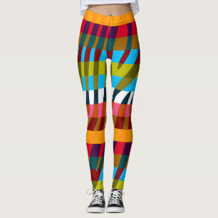 Modern Zebra Print Pattern #7 Leggings