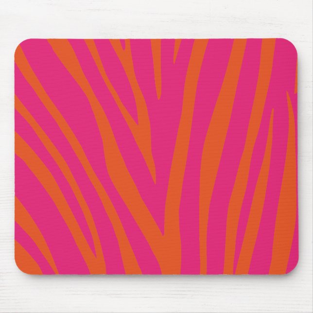 Modern Zebra Print Pattern Mouse Mat (Front)