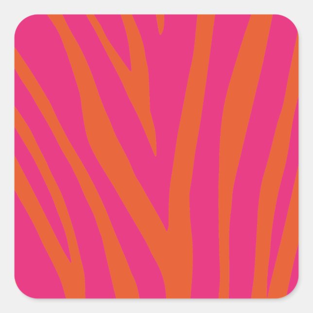 Modern Zebra Print Pattern Square Sticker (Front)