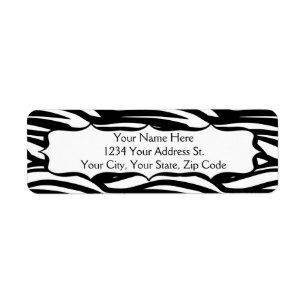 Modern Zebra Return Address Labels