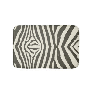 Modern Zebra Stripe Animal Print Pattern Bath Mat