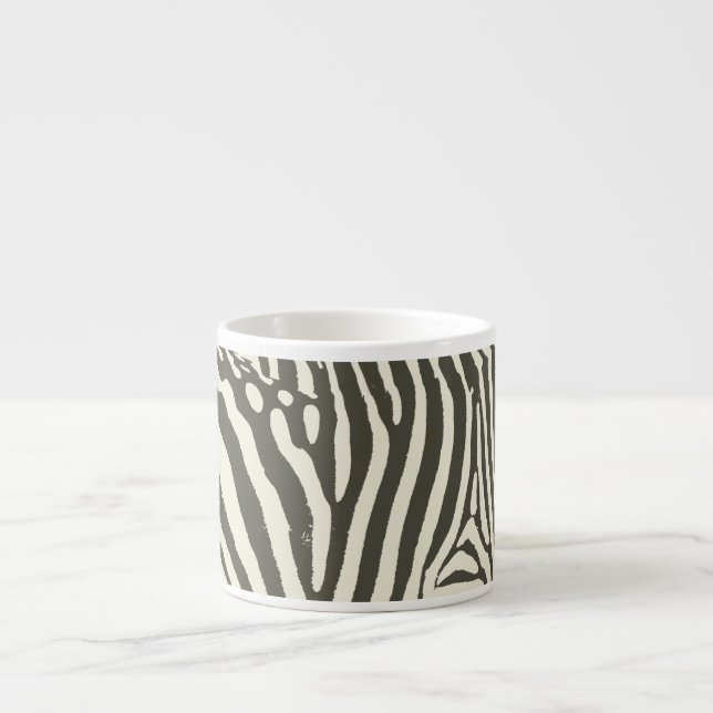 Modern Zebra Stripe Animal Print Pattern Espresso Cup (Front)