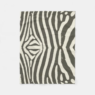 Modern Zebra Stripe Animal Print Pattern Fleece Blanket