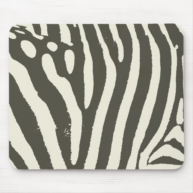 Modern Zebra Stripe Animal Print Pattern Mouse Mat (Front)
