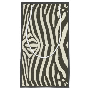 Modern Zebra Stripe Animal Print Pattern Small Gift Bag