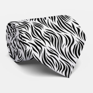 Modern Zebra Stripe Pattern Tie