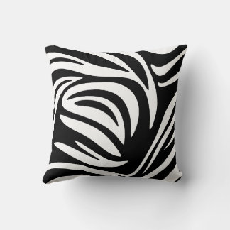 Modern Zebra Stripes Abstract Design Cushion