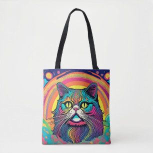 Modern Zen Cat Tote Bag
