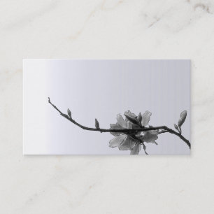 Modern Zen Spring/ Black&White Floral Business Card