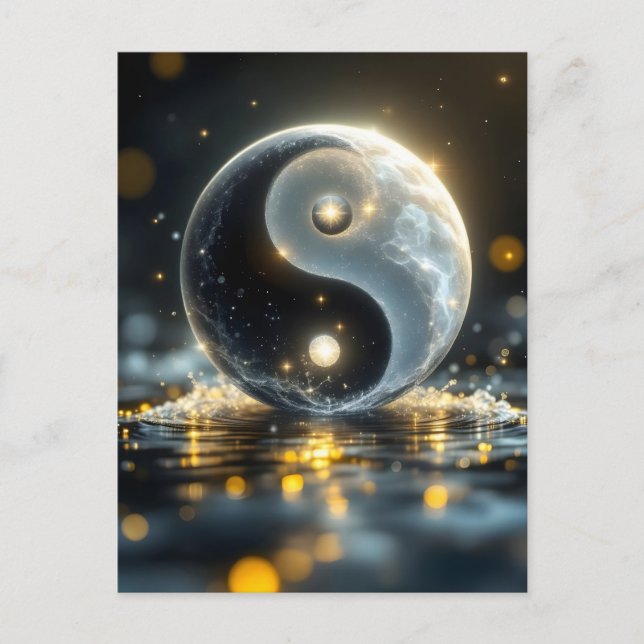 Modern Zen Yin and Yang vibes  Postcard (Front)