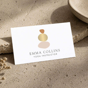 Modern Zen Yoga Instructor Business Card