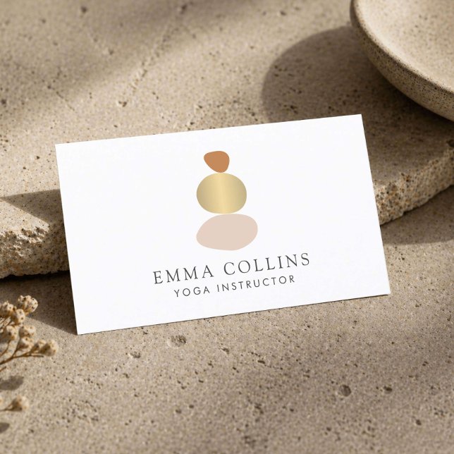 Modern Zen Yoga Instructor  Business Card (Creator Uploaded)