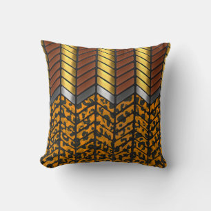 Modern Zigzag Chevron Leopard Animal Print Cushion