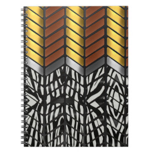 Modern Zigzag Chevron Zebra Animal Print Notebook