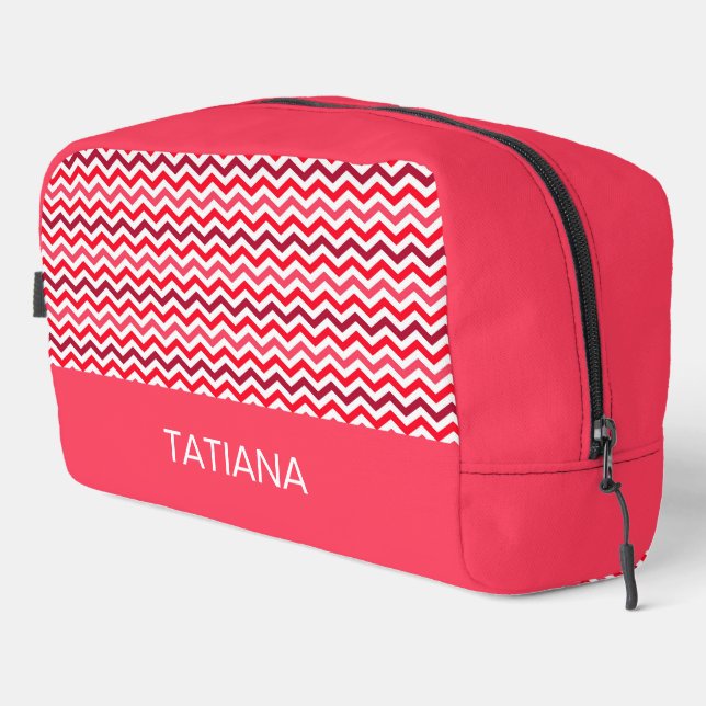 Modern Zigzag Geometry Dopp Kit (Right Corner)
