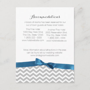 Modern Zigzag Pattern and Bow Information Card