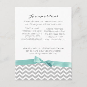 Modern Zigzag Pattern and Bow Information Card
