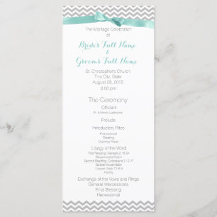 Modern Zigzag Pattern Wedding Program Programme