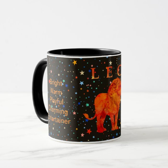 Modern zodiac Leo personalised traits Mug (Front Left)