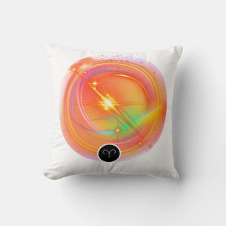 Modern Zodiac Sign ARIES Quote | Element Fire Cushion