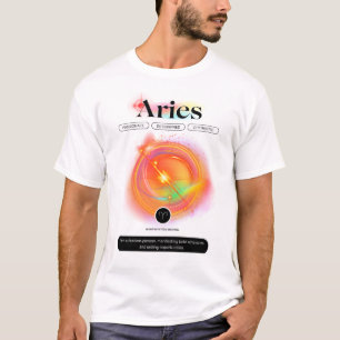 Modern Zodiac Sign ARIES Quote Element Fire T-Shirt