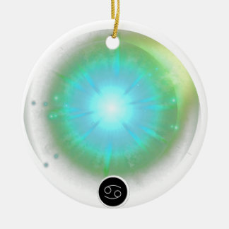 Modern Zodiac Sign Cancer Quote Water Element Ceramic Tree Decoration