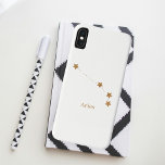 Modern Zodiac Sign Gold Aries | Element Fire iPhone XS Max Case<br><div class="desc">Modern Zodiac Sign Gold Aries | Element Fire</div>