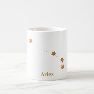 Modern Zodiac Sign Gold Aries   Element Fire Coffee Mug
