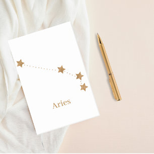 Modern Zodiac Sign Gold Aries   Element Fire Post-it Notes
