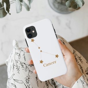 Modern Zodiac Sign Gold Cancer   Element Water iPhone 11 Case