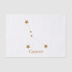 Modern Zodiac Sign Gold Cancer Element Water Tissue Paper