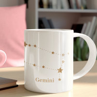 Modern Zodiac Sign Gold Gemini | Element Air