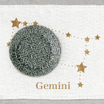 Modern Zodiac Sign Gold Gemini | Element Air  Tea Towel<br><div class="desc">Modern Zodiac Sign Gold Gemini | Element Air</div>