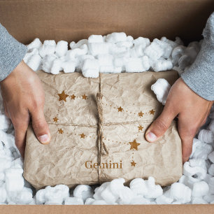 Modern Zodiac Sign Gold Gemini   Element Air  Tissue Paper