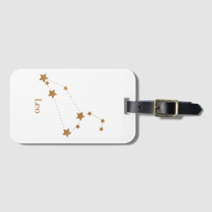 Modern Zodiac Sign Gold Leo   Element Fire Luggage Tag