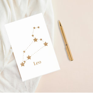Modern Zodiac Sign Gold Leo   Element Fire Post-it Notes