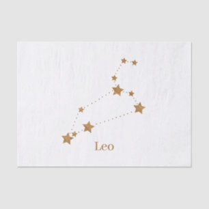 Modern Zodiac Sign Gold Leo   Element Fire Tissue Paper