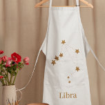 Modern Zodiac Sign Gold Libra | Element Air Apron<br><div class="desc">Modern Zodiac Sign Gold Libra | Element Air</div>