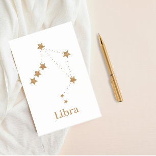 Modern Zodiac Sign Gold Libra Element Air Post-it Notes