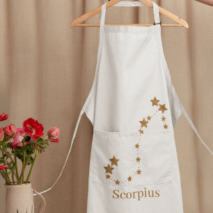 Modern Zodiac Sign Gold Scorpius   Element Water  Apron