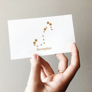 Modern Zodiac Sign Gold Scorpius   Element Water  Business Card