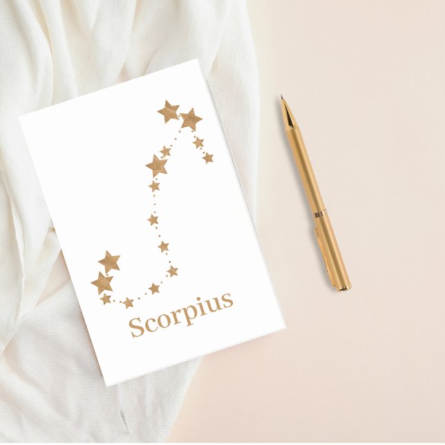 Modern Zodiac Sign Gold Scorpius | Element Water  Post-it Notes (Creator Uploaded)