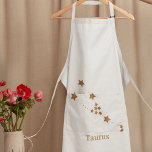 Modern Zodiac Sign Gold Taurus | Element Earth Apron<br><div class="desc">Modern Zodiac Sign Gold Taurus | Element Earth</div>