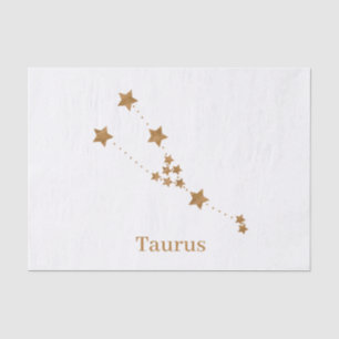 Modern Zodiac Sign Gold Taurus Element Earth Tissue Paper