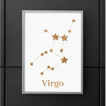 Modern Zodiac Sign Gold Virgo | Element Earth<br><div class="desc">Modern Zodiac Sign Gold Virgo | Element Earth</div>