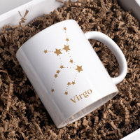 Modern Zodiac Sign Gold Virgo | Element Earth